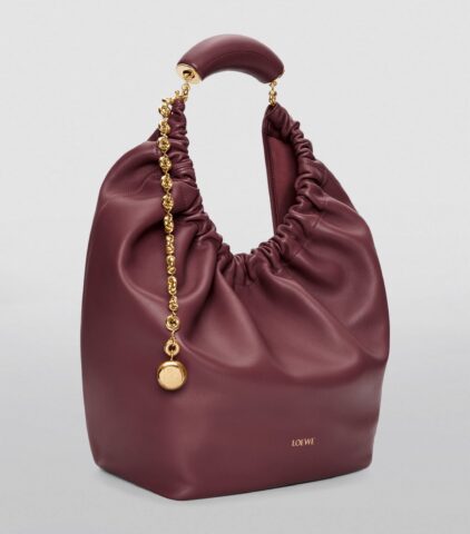 LOEWE
Medium Leather Squeeze Top-Handle Bag