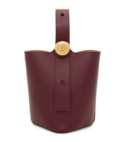 LOEWE
Mini Leather Pebble Bucket Bag